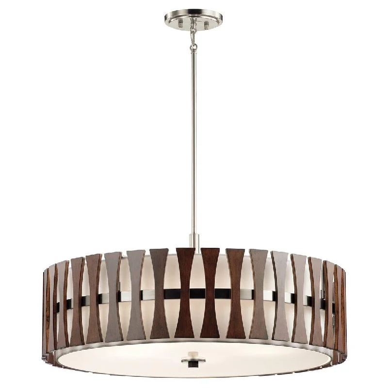 Metal Floor Lamp with a Matte Black Finish for a Sleek LookMetal Floor Lamp with a Matte Black Finish for a Sleek LookKichler Cirus 5 Light Wood Semi Flush Pendant Light