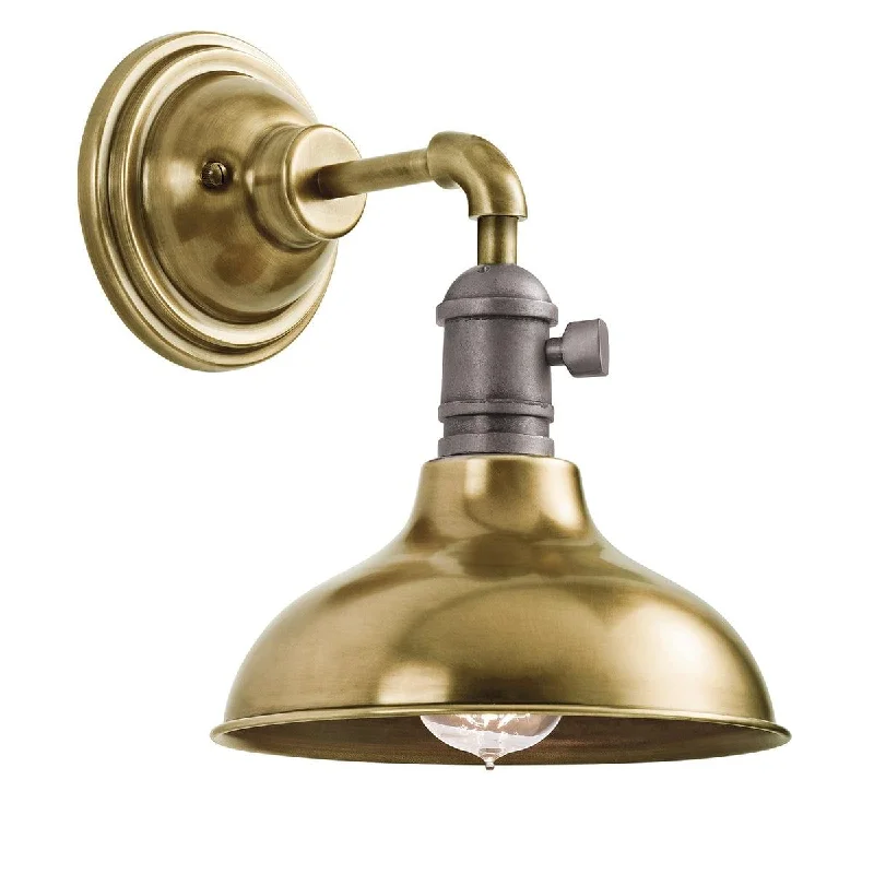 Industrial Style Floor Lamp with Exposed Bulbs for Loft ApartmentsIndustrial Style Floor Lamp with Exposed Bulbs for Loft ApartmentsKichler Cobson 1 Light Natural Brass Wall Light