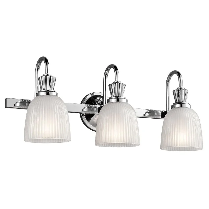 Fabric Floor Lamp with a Linen Shade for a Relaxed AestheticFabric Floor Lamp with a Linen Shade for a Relaxed AestheticKichler Cora 3 Light Polished Chrome Bathroom Wall Light