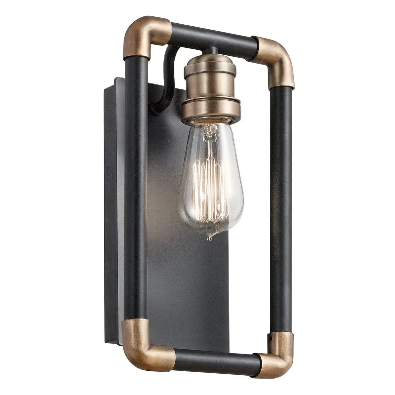 Fabric Floor Lamp with a Linen Shade for a Relaxed AestheticFabric Floor Lamp with a Linen Shade for a Relaxed AestheticKichler Imahn 1 Light Black & Brass Wall Light