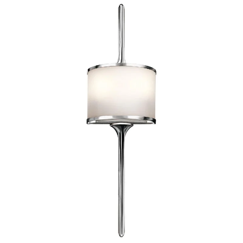 Glass Floor Lamp with Frosted Shades for Soft Diffused LightGlass Floor Lamp with Frosted Shades for Soft Diffused LightKichler Mona 2 Light Polished Chrome Bathroom Wall Light - 17cm