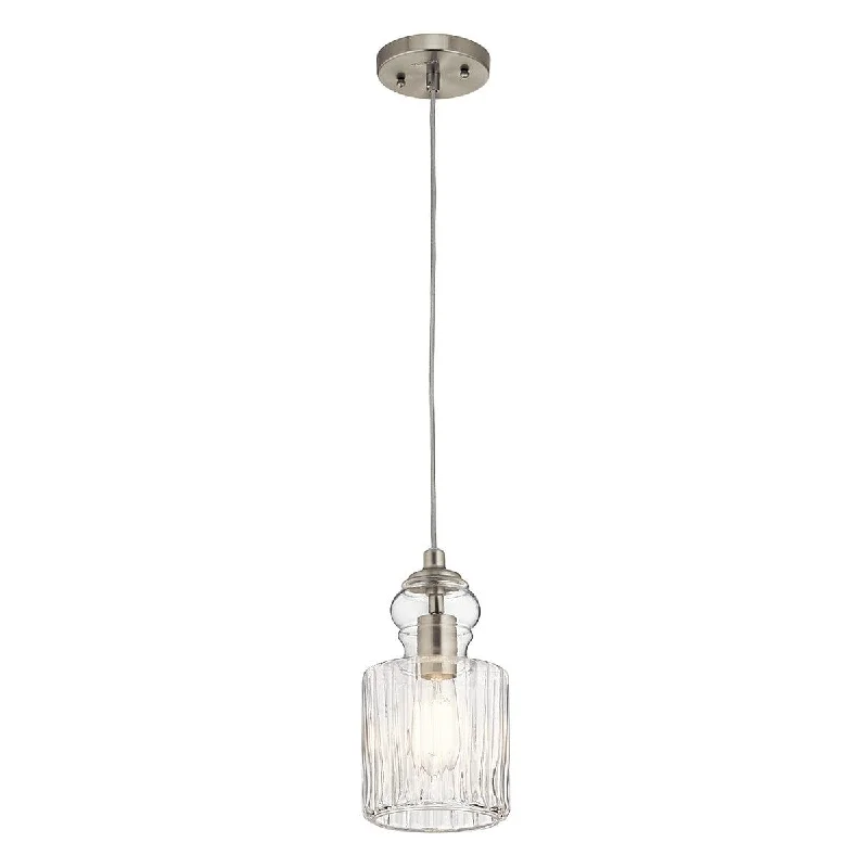 Industrial Style Floor Lamp with Exposed Bulbs for Loft ApartmentsIndustrial Style Floor Lamp with Exposed Bulbs for Loft ApartmentsKichler Riviera 1 Light Brushed Nickel Pendant Ceiling - 15cm