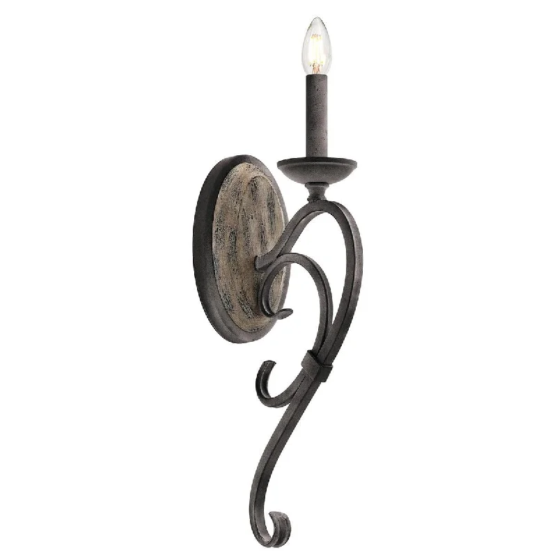 Fabric Floor Lamp with a Linen Shade for a Relaxed AestheticFabric Floor Lamp with a Linen Shade for a Relaxed AestheticKichler Taulbee 1 Light Weathered Zinc Wall Light