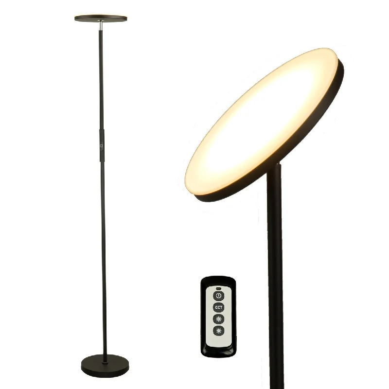 Fabric Floor Lamp with a Linen Shade for a Relaxed AestheticFabric Floor Lamp with a Linen Shade for a Relaxed AestheticLED Floor Lamp with Adjustable Color Temperature and Remote Control - 1500 Lumens Touch Dimmer 3 Color Temperatures
