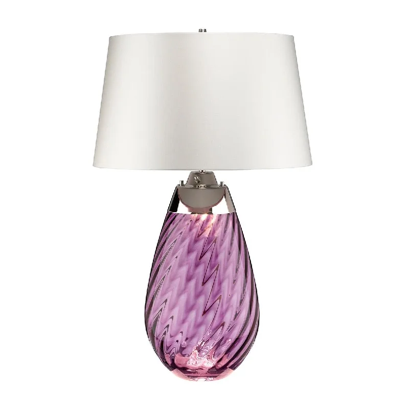  Way Switch Floor Lamp for Multiple Light Intensity Levels Way Switch Floor Lamp for Multiple Light Intensity LevelsLena 2 Light Large Plum Glass Table Lamp - Off-white Shade