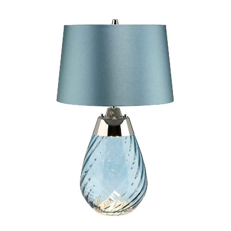 Dimmable Floor Lamp for Adjustable Lighting AmbianceDimmable Floor Lamp for Adjustable Lighting AmbianceLena 2 Light Small Blue Glass Table Lamp Elstead Lighting