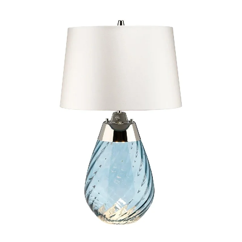 Marble Base Floor Lamp for a Touch of LuxuryMarble Base Floor Lamp for a Touch of LuxuryLena 2 Light Small Blue Glass Table Lamp - Off-white Shade