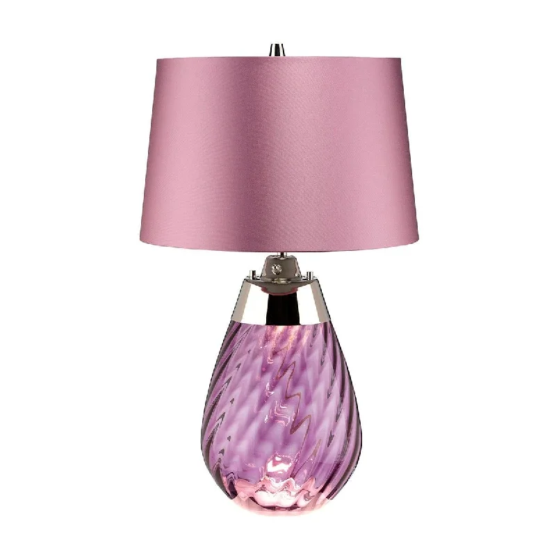 Modern Minimalist Floor Lamp for Contemporary Living RoomsModern Minimalist Floor Lamp for Contemporary Living RoomsLena 2 Light Small Plum Glass Table Lamp Elstead Lighting