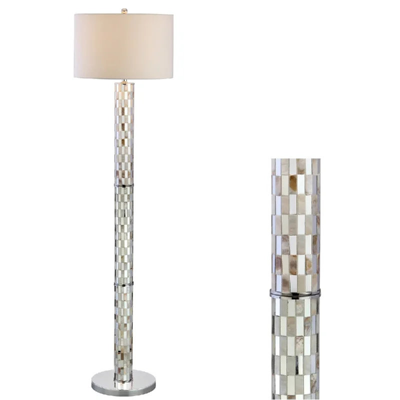 Victorian Style Floor Lamp for Traditional and Elegant InteriorsVictorian Style Floor Lamp for Traditional and Elegant InteriorsLiam 63.5" Seashell Mosaic LED Floor Lamp, Cream - 63.5" H x 16" W x 16" D