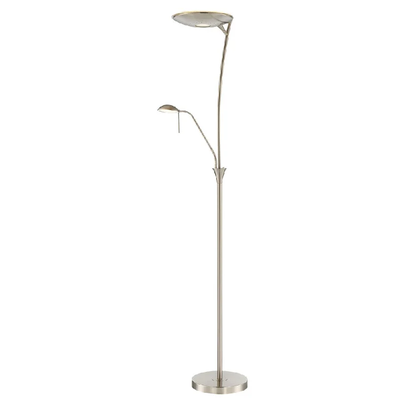 Glass Floor Lamp with Frosted Shades for Soft Diffused LightGlass Floor Lamp with Frosted Shades for Soft Diffused LightLite Source 2-Light Huck Floor Lamp