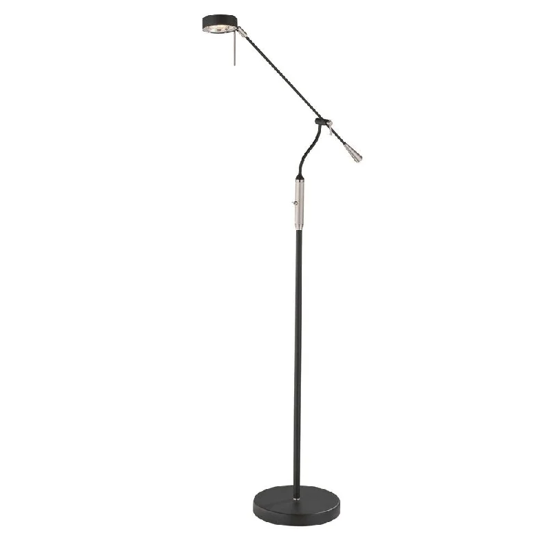 Industrial Style Floor Lamp with Exposed Bulbs for Loft ApartmentsIndustrial Style Floor Lamp with Exposed Bulbs for Loft ApartmentsLite Source Alogene 1-light Floor Lamp Polished Steel with Black