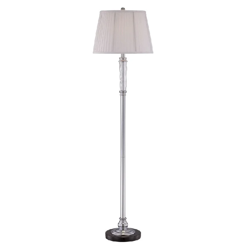 Fabric Floor Lamp with a Linen Shade for a Relaxed AestheticFabric Floor Lamp with a Linen Shade for a Relaxed AestheticLite Source Marcello 1-light Floor Lamp Chrome with Clear