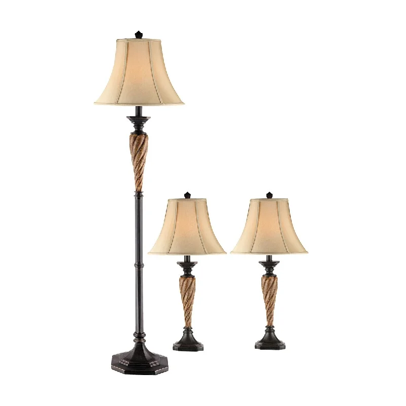 USB Charging Port Floor Lamp for Convenient Device ChargingUSB Charging Port Floor Lamp for Convenient Device ChargingLorenzo Lamp Set (Set of 1 Floor and 2 Table Lamps)