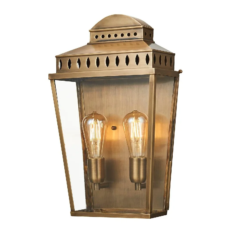 Wood Floor Lamp with Natural Grain for a Warm and Organic FeelWood Floor Lamp with Natural Grain for a Warm and Organic FeelMansion House 1 Light Large Brass Outdoor Wall Light