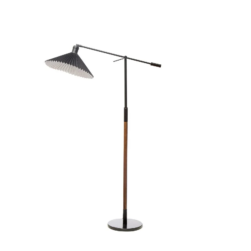 USB Charging Port Floor Lamp for Convenient Device ChargingUSB Charging Port Floor Lamp for Convenient Device ChargingMetal and Ash Wood Floor Lamp with Pleated Linen Shade