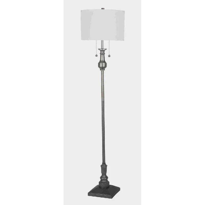 Victorian Style Floor Lamp for Traditional and Elegant InteriorsVictorian Style Floor Lamp for Traditional and Elegant InteriorsMetal Transitional Floor Lamp, Silver Finish