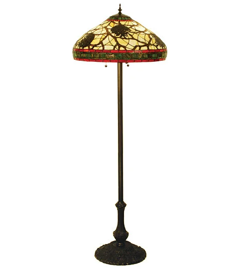 Bohemian Inspired Floor Lamp for Eclectic Home DecorBohemian Inspired Floor Lamp for Eclectic Home DecorMeyda Tiffany Lighting 103185 Pinecone Three Light Floor Lamp Lamp Bronze / Dark
