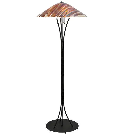 Glass Floor Lamp with Frosted Shades for Soft Diffused LightGlass Floor Lamp with Frosted Shades for Soft Diffused LightMeyda Tiffany Lighting 117751 Marina Three Light Floor Lamp Lamp Bronze / Dark