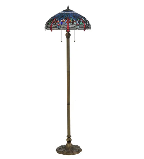 Adjustable Height Floor Lamp for Versatile Lighting NeedsAdjustable Height Floor Lamp for Versatile Lighting NeedsMeyda Tiffany Lighting 118843 Tiffany Hanginghead Dragonfly Floor Lamp Lamp Bronze / Dark
