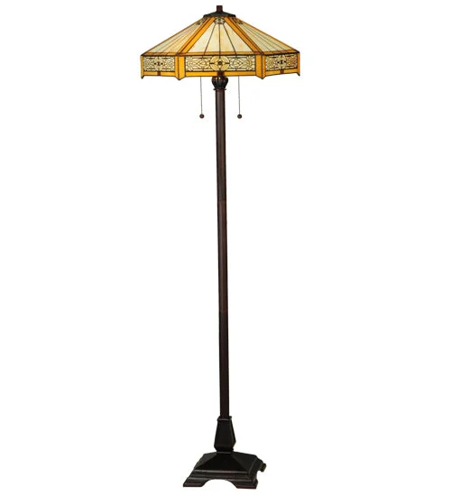 Smart Floor Lamp with Voice Control and Bluetooth ConnectivitySmart Floor Lamp with Voice Control and Bluetooth ConnectivityMeyda Tiffany Lighting 138114 Peaches Two Light Floor Lamp Lamp Bronze / Dark