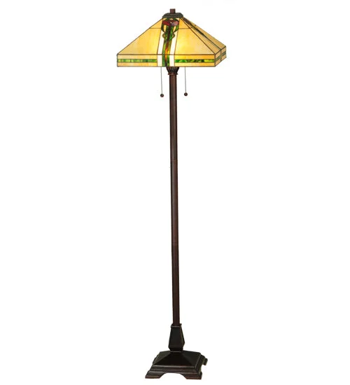 Bohemian Inspired Floor Lamp for Eclectic Home DecorBohemian Inspired Floor Lamp for Eclectic Home DecorMeyda Tiffany Lighting 138127 Parker Poppy Two Light Floor Lamp Lamp Bronze / Dark