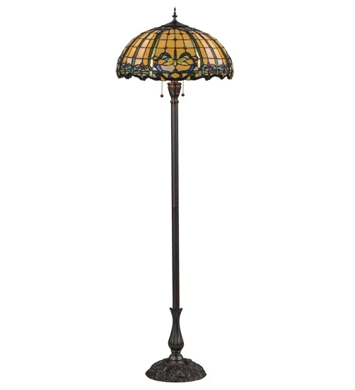 Industrial Style Floor Lamp with Exposed Bulbs for Loft ApartmentsIndustrial Style Floor Lamp with Exposed Bulbs for Loft ApartmentsMeyda Tiffany Lighting 138587 Dragonfly Three Light Floor Lamp Lamp Bronze / Dark