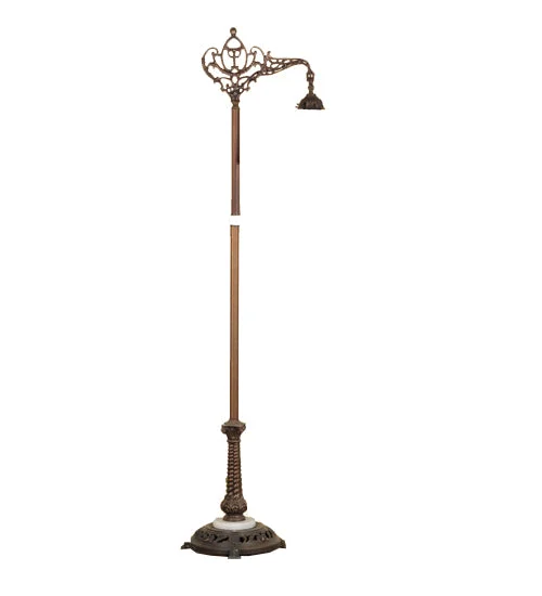 Fabric Floor Lamp with a Linen Shade for a Relaxed AestheticFabric Floor Lamp with a Linen Shade for a Relaxed AestheticMeyda Tiffany Lighting 14089 Urban One Light Bridge Arm Floor Base Lamp Bronze / Dark