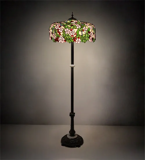  Way Switch Floor Lamp for Multiple Light Intensity Levels Way Switch Floor Lamp for Multiple Light Intensity LevelsMeyda Tiffany Lighting 148875 Tiffany Cherry Blossom Three Light Floor Lamp Lamp Bronze / Dark