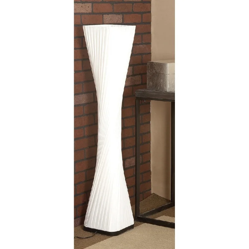 Smart Floor Lamp with Voice Control and Bluetooth ConnectivitySmart Floor Lamp with Voice Control and Bluetooth ConnectivityModern 48 x 10 Inch White Twisted Wooden Floor Lamp by Studio 350