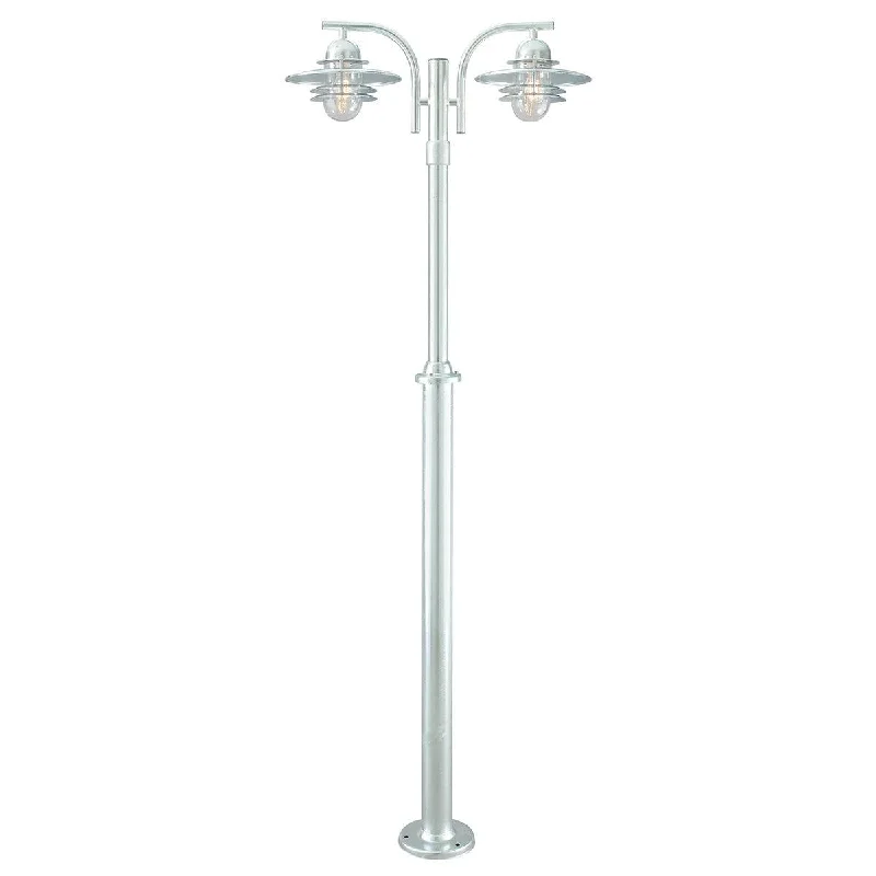 Bohemian Inspired Floor Lamp for Eclectic Home DecorBohemian Inspired Floor Lamp for Eclectic Home DecorNorlys Oslo 2 Light Galvanized Outdoor Lamp Post