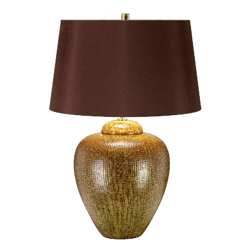 Smart Floor Lamp with Voice Control and Bluetooth ConnectivitySmart Floor Lamp with Voice Control and Bluetooth ConnectivityOakleigh Park Green/Brown Ceramic Table Lamp Elstead