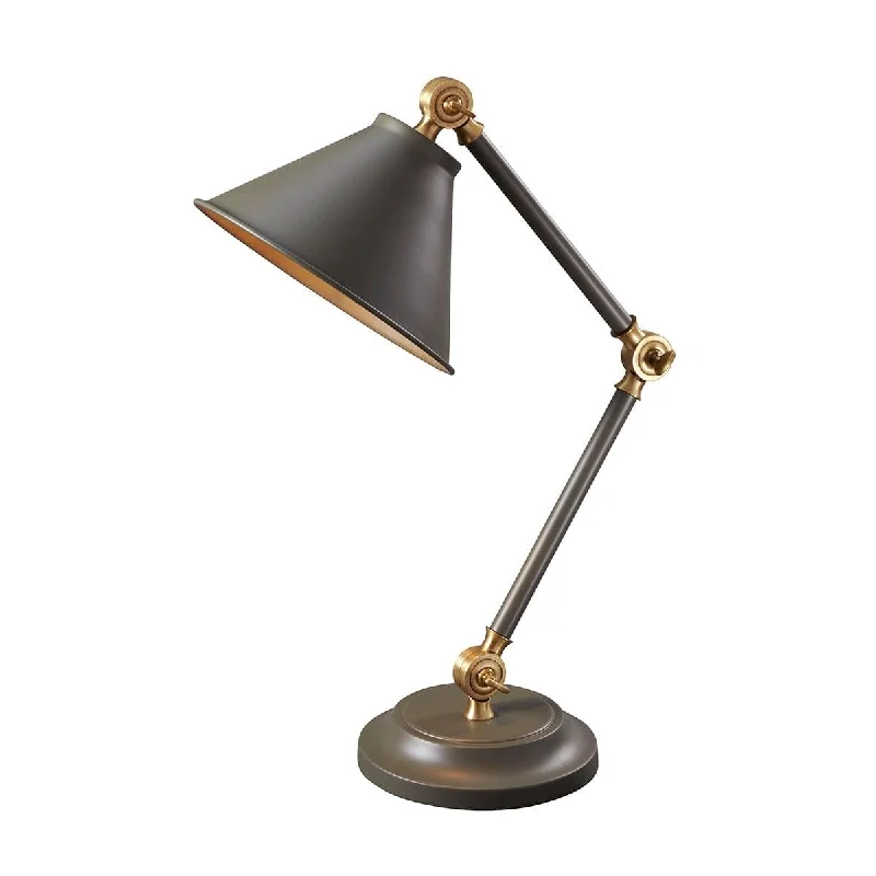 Rustic Farmhouse Style Floor Lamp for Cozy BedroomsRustic Farmhouse Style Floor Lamp for Cozy BedroomsProvence Element 1 Light Grey & Aged Brass Mini Table Lamp
