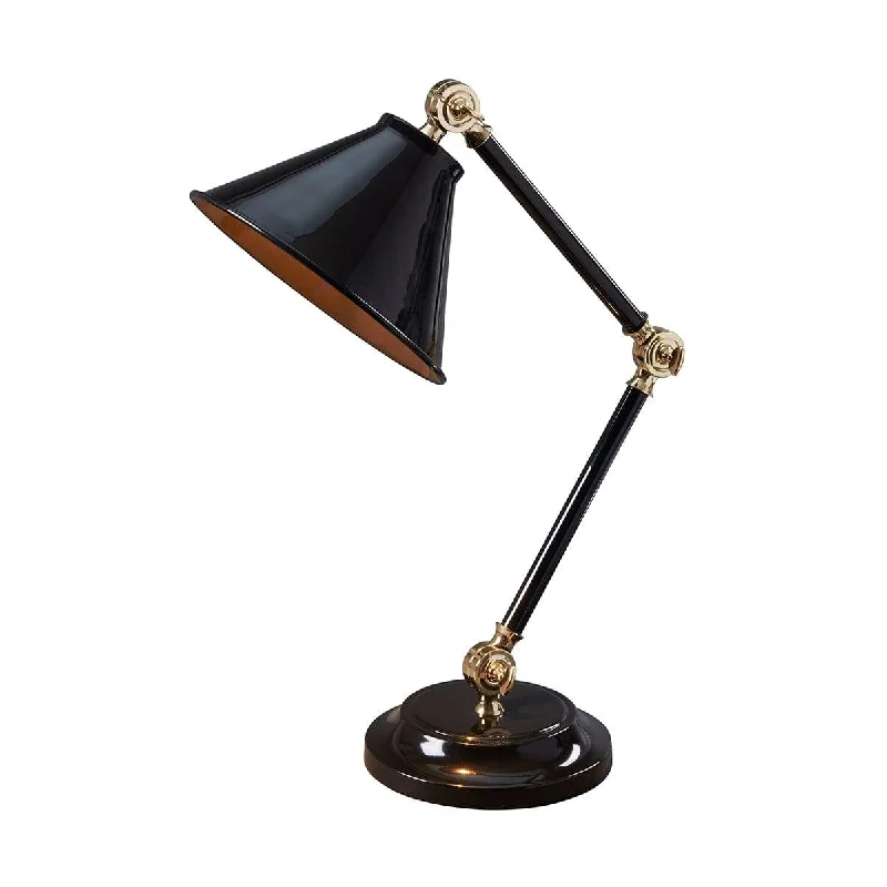 Fabric Floor Lamp with a Linen Shade for a Relaxed AestheticFabric Floor Lamp with a Linen Shade for a Relaxed AestheticProvence Element Black & Polished Brass Mini Table Lamp