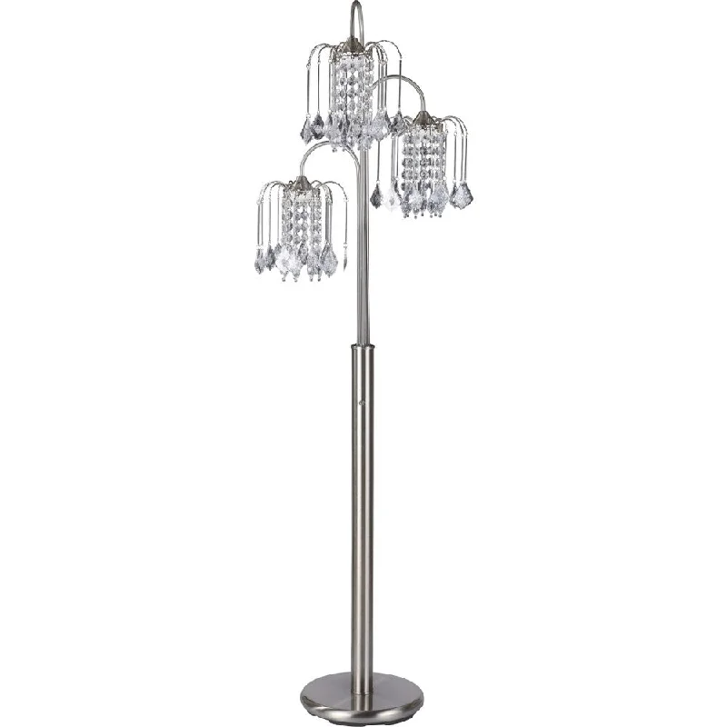 Marble Base Floor Lamp for a Touch of LuxuryMarble Base Floor Lamp for a Touch of LuxuryQMax Faux Crystal Brushed Steel 63-inch 3-light Adjustable Floor Lamp