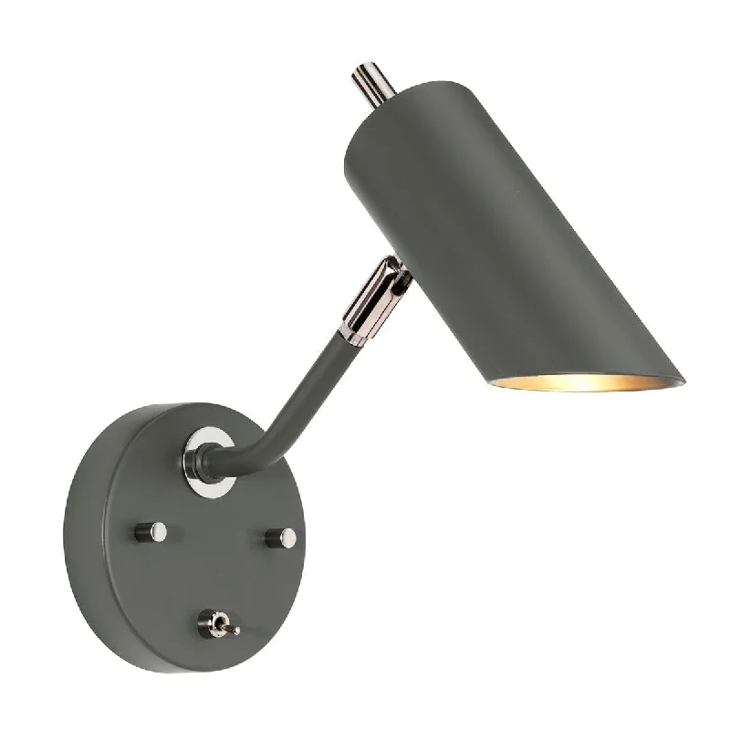 Wood Floor Lamp with Natural Grain for a Warm and Organic FeelWood Floor Lamp with Natural Grain for a Warm and Organic FeelElstead Quinto 1 Light Grey Polished Nickel Wall Light