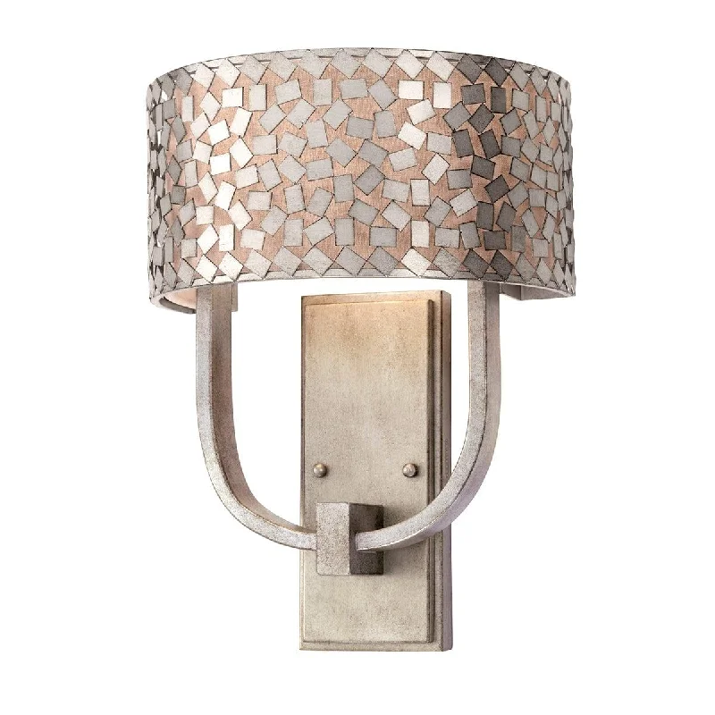 Fabric Floor Lamp with a Linen Shade for a Relaxed AestheticFabric Floor Lamp with a Linen Shade for a Relaxed AestheticQuoizel Confetti 2 Light Old Silver Wall Light