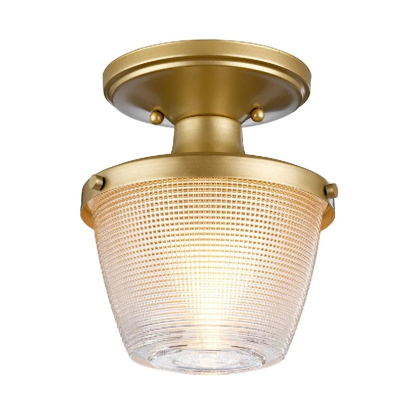 Metal Floor Lamp with a Matte Black Finish for a Sleek LookMetal Floor Lamp with a Matte Black Finish for a Sleek LookQuoizel Dublin 1 Light Semi-Flush - Painted Natural Brass
