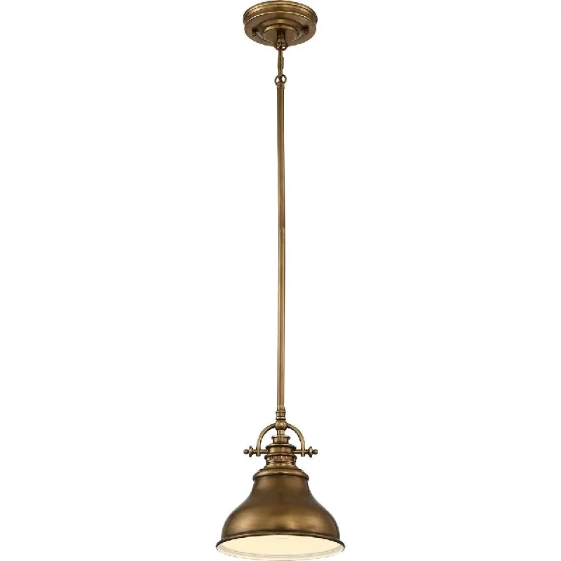 Modern Minimalist Floor Lamp for Contemporary Living RoomsModern Minimalist Floor Lamp for Contemporary Living RoomsQuoizel Emery 1 Light Brass Mini Ceiling Pendant Light