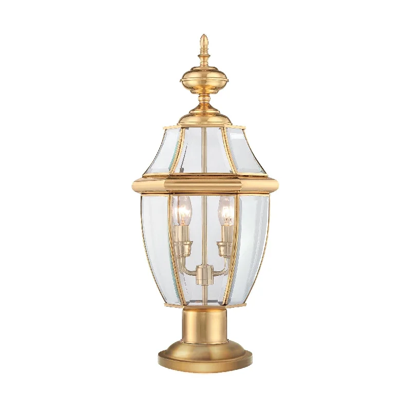 Modern Minimalist Floor Lamp for Contemporary Living RoomsModern Minimalist Floor Lamp for Contemporary Living RoomsQuoizel Newbury 2 Light Polished Brass Outdoor Pedestal Light