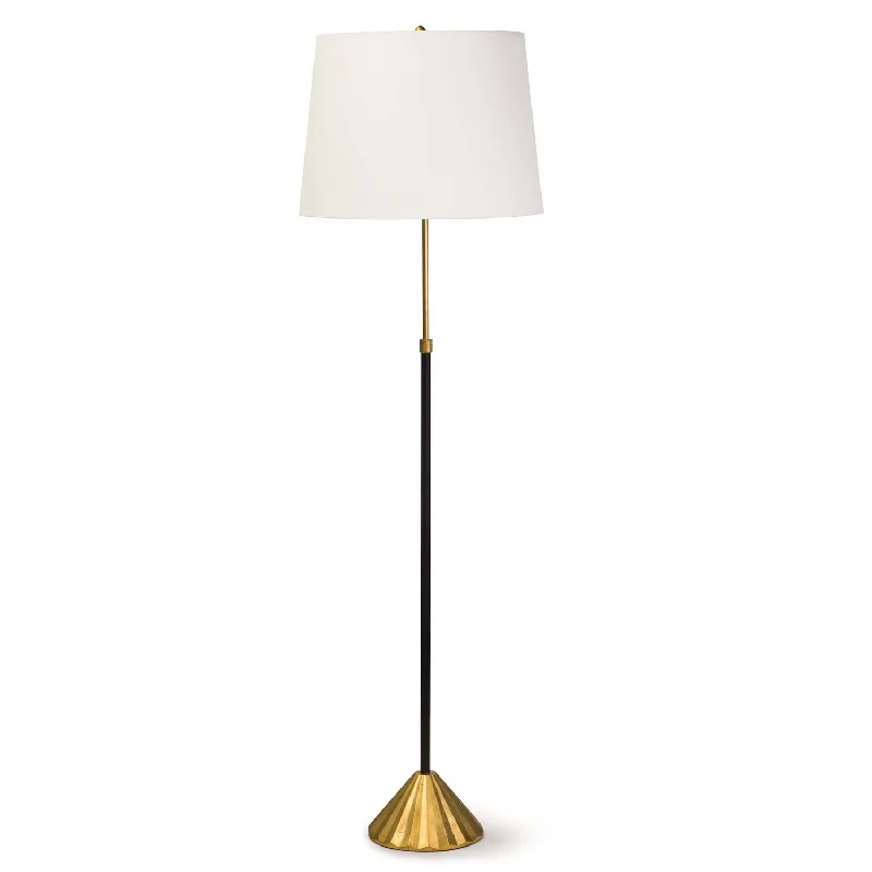 Fabric Floor Lamp with a Linen Shade for a Relaxed AestheticFabric Floor Lamp with a Linen Shade for a Relaxed AestheticRegina Andrew 14-1033  Parasol Lamp Gold Leaf