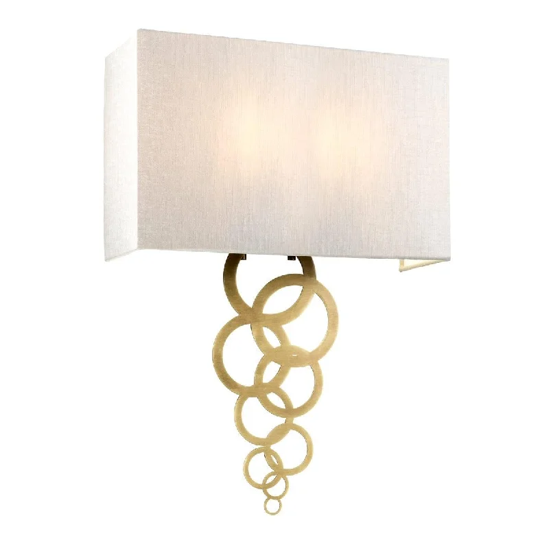 USB Charging Port Floor Lamp for Convenient Device ChargingUSB Charging Port Floor Lamp for Convenient Device ChargingRosa Large 2 Light Aged Brass Wall Light Elstead Lighting