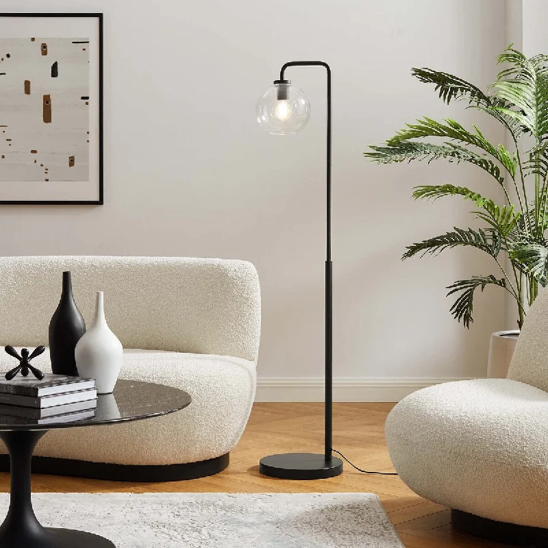 Industrial Style Floor Lamp with Exposed Bulbs for Loft ApartmentsIndustrial Style Floor Lamp with Exposed Bulbs for Loft ApartmentsSilo Glass Globe Glass and Metal Floor Lamp