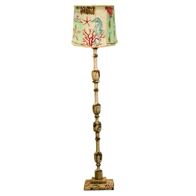 Smart Floor Lamp with Voice Control and Bluetooth ConnectivitySmart Floor Lamp with Voice Control and Bluetooth ConnectivitySomette Harlan Weathered Cream 58-inch Floor Lamp
