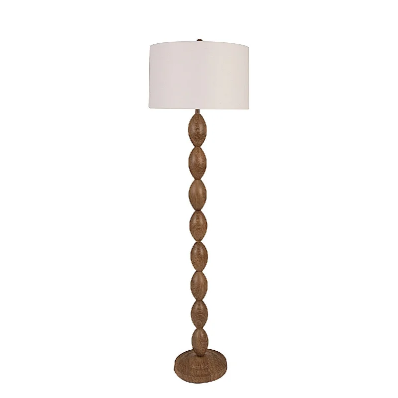 Smart Floor Lamp with Voice Control and Bluetooth ConnectivitySmart Floor Lamp with Voice Control and Bluetooth ConnectivityStacked Bubble Steel Floor Lamp with Faux Walnut Finish