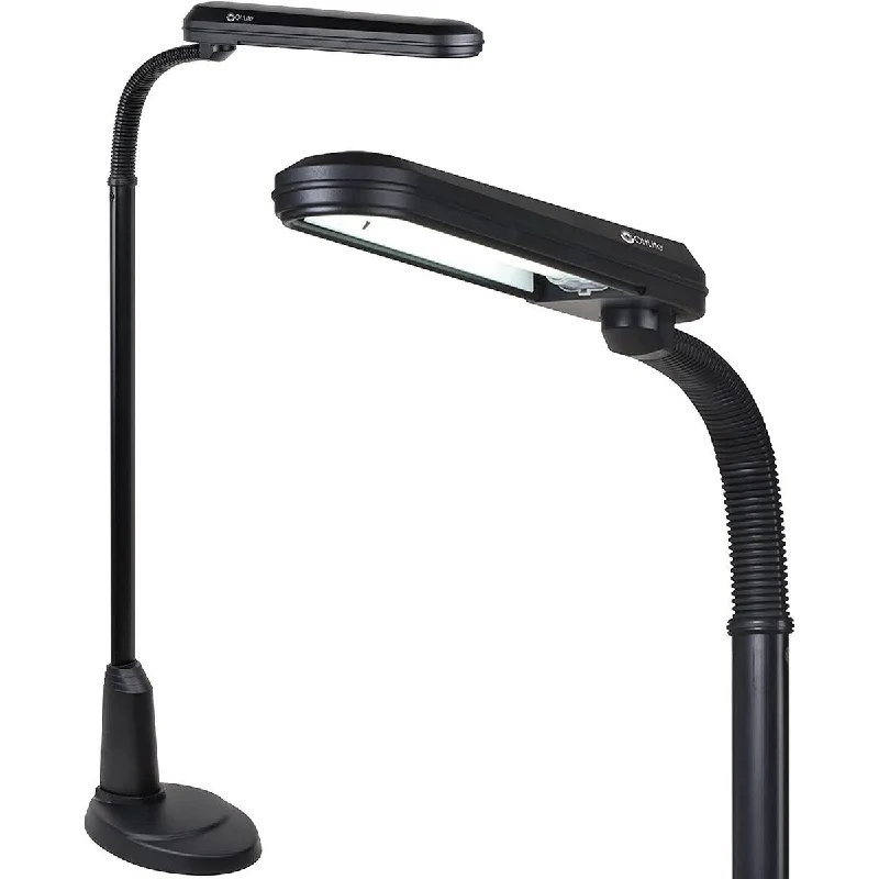 Rustic Farmhouse Style Floor Lamp for Cozy BedroomsRustic Farmhouse Style Floor Lamp for Cozy BedroomsTattoo Artist 24 Watt Floor Lamp with Flexible Neck and Weighted Base, Black