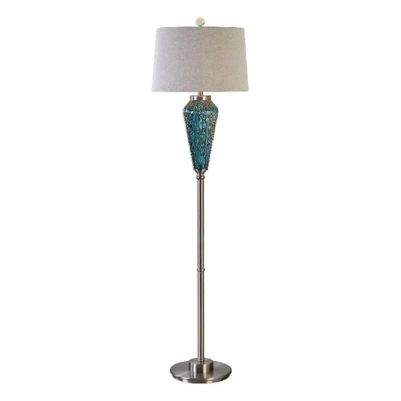 Marble Base Floor Lamp for a Touch of LuxuryMarble Base Floor Lamp for a Touch of LuxuryUttermost 28101 Almanzora Blue Glass Floor Lamp