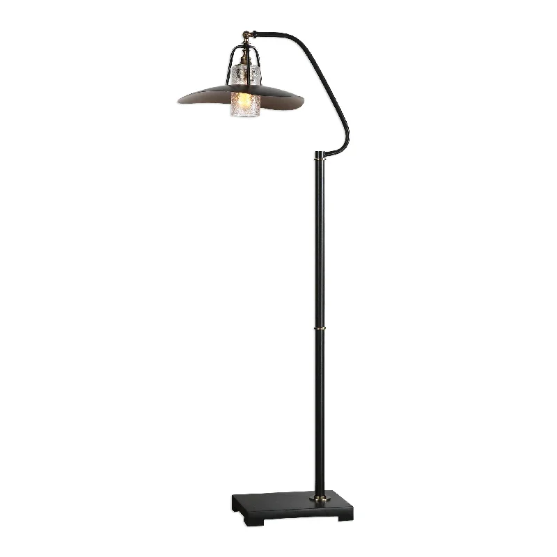 Smart Floor Lamp with Voice Control and Bluetooth ConnectivitySmart Floor Lamp with Voice Control and Bluetooth ConnectivityUttermost 28138-1 Arkutino Black Iron Floor Lamp