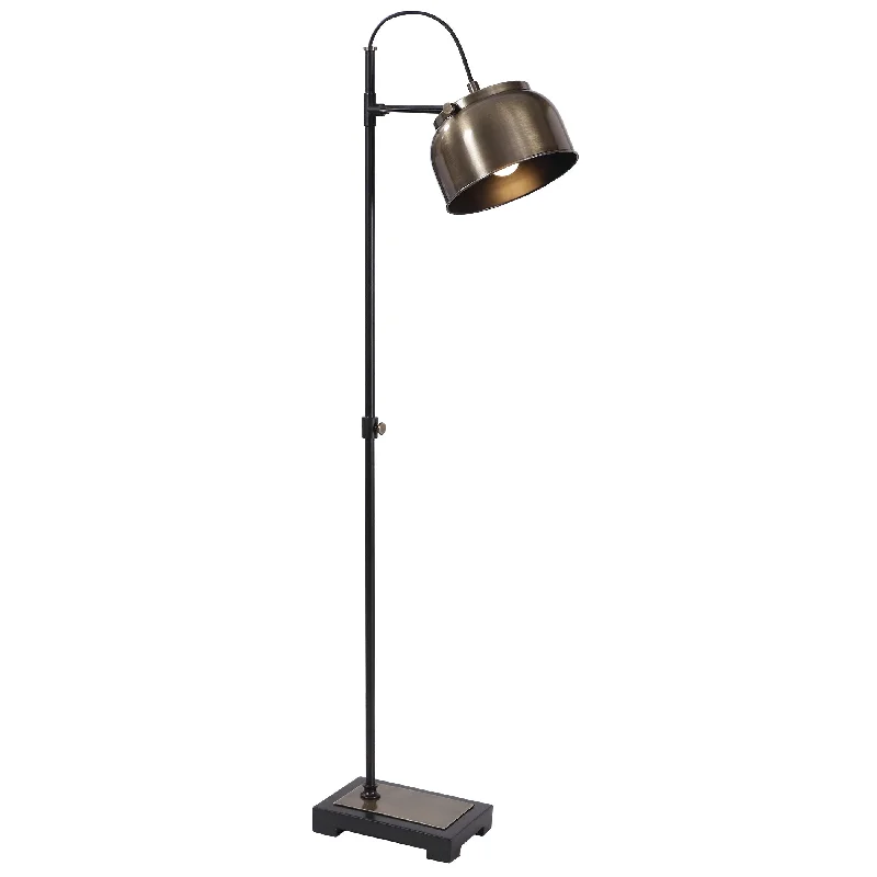 Metal Floor Lamp with a Matte Black Finish for a Sleek LookMetal Floor Lamp with a Matte Black Finish for a Sleek LookUttermost 28200-1 Bessemer Industrial Floor Lamp