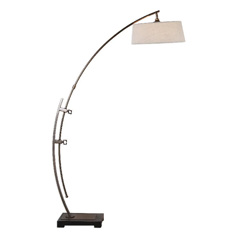 Bohemian Inspired Floor Lamp for Eclectic Home DecorBohemian Inspired Floor Lamp for Eclectic Home DecorUttermost 28135-1 Calogero Bronze Arc Floor Lamp