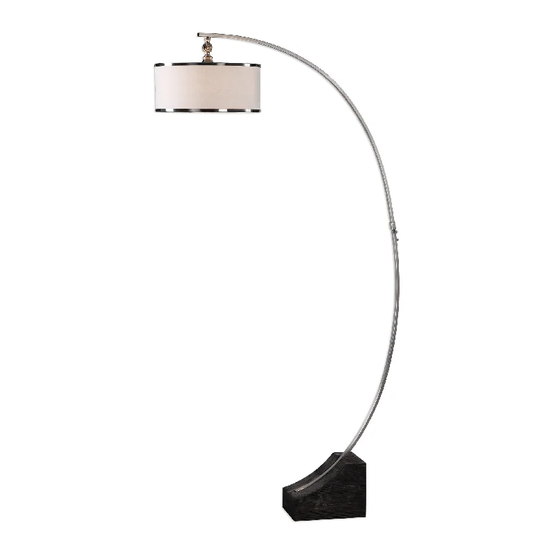 Marble Base Floor Lamp for a Touch of LuxuryMarble Base Floor Lamp for a Touch of LuxuryUttermost 28123-1 Kelcher Nickel Arc Floor Lamp